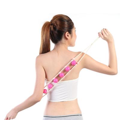 China Cheap Portable Natural PE Body Balls Roller Back Body Massager Belt for sale