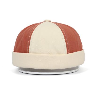 China COMMON Customized Vintage 6 Panel Cotton Soft Retro Metal Buckle Retro High Quality Visorless Brimless Hat, Soft Dome Bowler Hat for sale