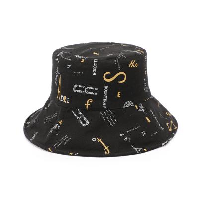 China Comfortable Customized Professional High Quality Black Cool Printed Cotton Adults Fishing Hat, Wide Brim Sublimation Summer Beach Bucket Hat for sale