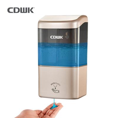 China Foam Wall Mounted Battery Operated Electric Liquid Soap Dispenser CDWK 600ml Automatic Soap Dispenser for sale