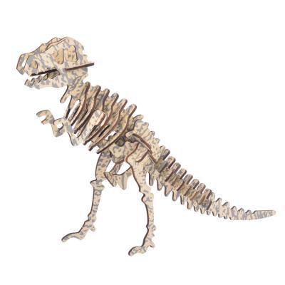 China Eco - Friendly Laser Cutting Best Selling Camouflage Dinosaur Wooden Puzzle For Kids for sale