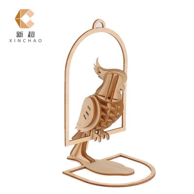 China Eco-friendly Laser Cutting Children's Educational Toys 3D DIY Stereo Puzzle Custom Puzzle for sale