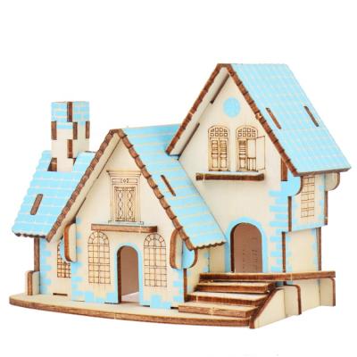 China Unique DIY TOY Hand-Assembled 3D Diy Wooden Construction Puzzles for sale