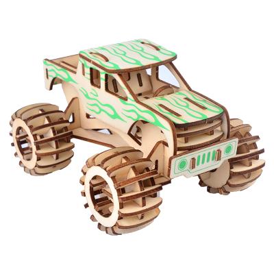 China DIY TOY Custom Tractor Farmer Wagon Toy Car Toy Seeding Wooden Educational Puzzle for sale