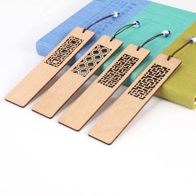 China Custom Classic China Style Classic Wooden Hollow Bookmarks for sale