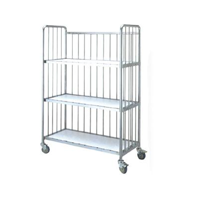 China hotel stainless steel lobby luggage cart, hotel luggage cart for sale