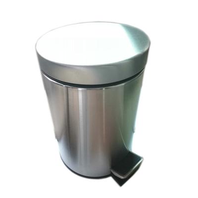 China Sustainable Home Bathroom Household Cleaning Tools Accessories Stainless Steel Foot Pedal Trash Swept Waste Bins for sale