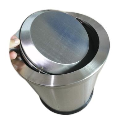 China Sustainable metal trash can with swing top for sale