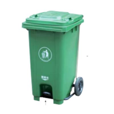 China Sustainable industrial plastic trash cans with wheels for sale