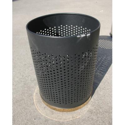 China Sustainable black room trash can with holes for sale