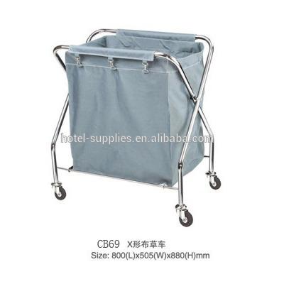 China Hotel Laundry Trolley Hotel Housekeeping Carts Canvas Cart for sale