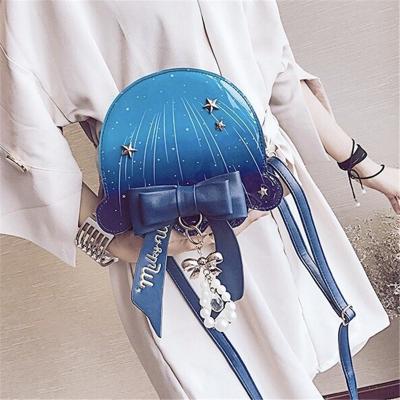 China Durable and Superior Lolita Unique Design Jellyfish Party Halloween Handbags Women Bag Box Design Glitter Handbag for sale