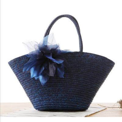 China Wholesale Custom Made Durable and Superior Straw Tote Bag Beautiful Women Beach Straw Bag Multi Color Craft Straw Handbag for sale