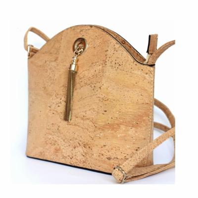 China Custom Made Women's Durable and Superior Luxury Eco-Friendly Single Shoulder PU Leather Cross Body Bag Cork Fabric - Cork Body Bag for sale