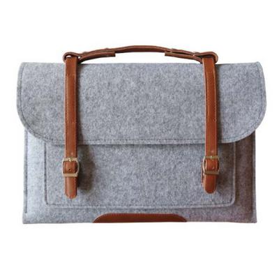 China Durable And Superior Cheap Price Felt Laptop Bag Guangzhou Factory Wool Felt Handbag Popular Design Felt Document Bag for sale