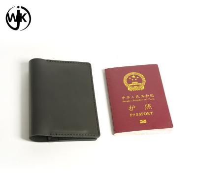 China Genuine Leather Passport Holder Factory Guangzhou Passport Holder Good Price Card Holder Durable And Superior Leather Color Black for sale