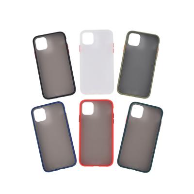 China New Unique Translucent Color Button Matte Skin Shockproof TPU Phone Case For iPhone For Samsung for sale