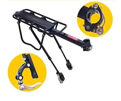 China Aluminum Adjustable Back Rear Rack Alloy Bike Bicycle Seat Post Frame Carrier Holder Cargo Rack for sale