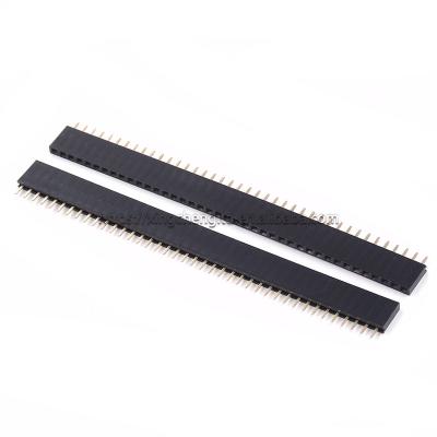 China Single Row 2.54 Male Female Pin Header Connector Strip Breakable PCB 40 Pin 1x40 2x40 Double Row For Arduino for sale