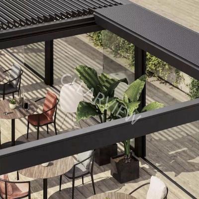 China Clearview Bioclimate High Quality Aluminum Retractable Motorized Waterproof Bioclimatic Pergola 3x4 Garden Pergola for sale