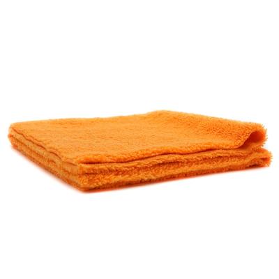 China Wholesale Orange Edgeless Total Towel Car Wash Microfiber Toalha Microfibra 400gsm 40x40cm for sale