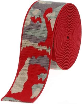 China Underwear Camouflage Red Colored Elastic Band 1.5 Inch Width Sewing Elastic Band 3 Yards Elastic Cope Elastic Strap for sale