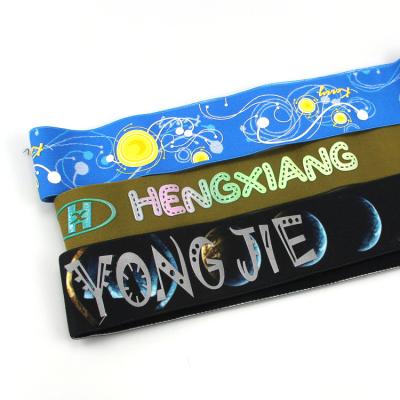 China Soft And Flexible 2 Inch Wide Colorful Elastic Waistband With Prints To Sew Logo Printed Ribbon Custom Made Personalized 2