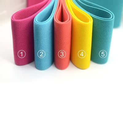 China New Design 20MM 25MM 30MM Soft And Flexible Polyester Twill Elastic Band Woven Multi Color Webbing Elastic Band For Pants for sale