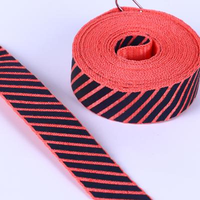 China Soft and Flexible GRS Certified Custom rpet Recycled Polyester Webbing Print Webbing for Bag Backpack Dog Collar for sale