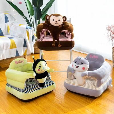 China Custom Cartoon Baby Learn Plush Infant Toy Chair Baby Practice Safety Chair Small Sofa Custom Size for sale