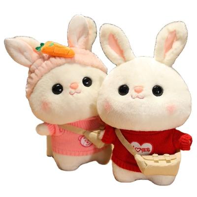 China Plush Any Gift 2023 New Year White Rabbit Doll Plush Doll Custom Wholesale Stuffed Animal Mascot Doll For Girls for sale