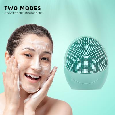 China Hot-selling Silicone Acne Treatment 2021 Ultrasonic Skin Cleanser Sonic Cleansing Facial Brush for sale