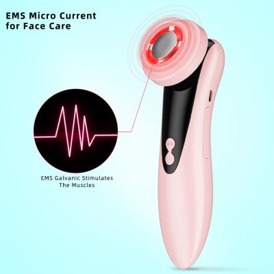 China Anti-puffiness 4 in 1 beauty EMS hot and cold machine Face Lift Ultrasound Facial Massager instrument for sale