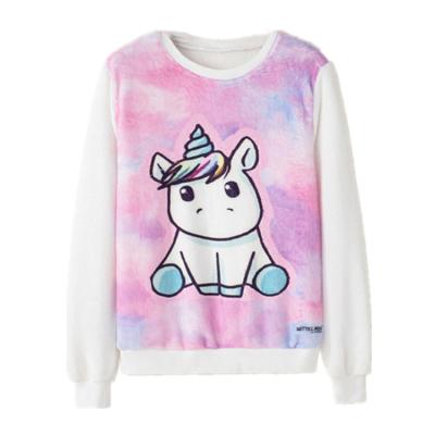 China New Design Womens Jumpers Pullovers Unicorn Graphic T-Shirt Viable Girl Tops Soft Sweatshirts Sweater for sale