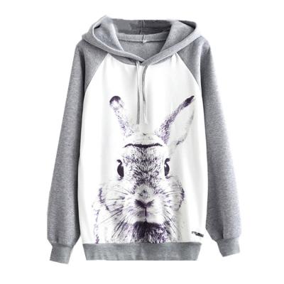 China Viable New Style Rabbit Top Girl Blouse Cute Pullovers Women Warm Sweater Hoodies Hooded Sweatshirts for sale