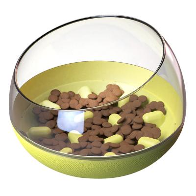 China Plastic Pet Cat Dog Food Bowl Dog Slow Food Training Dogs for sale