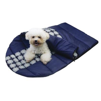 China Cat Pet Supplies Travel Camping Dog Small Cushion Sleeping Bag Pet Cooling Bed for sale