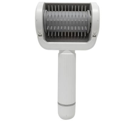 China Viable Electric Pet Hair Grooming Brush Pet Structure Cleaning Adjustable Rolling Brushes for sale