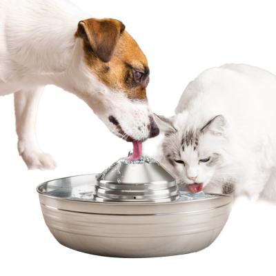 China Automatic Stainless Steel Pet Fountain for Cat Dogs Water Automatic Dispenser for sale