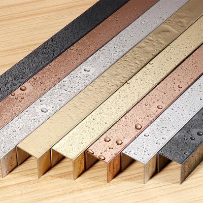 China Modern Universal Shielding Tile Edge Stainless Steel Strip Mirror Edge Decorative Strip Flexible Flat Decorative Lines for sale