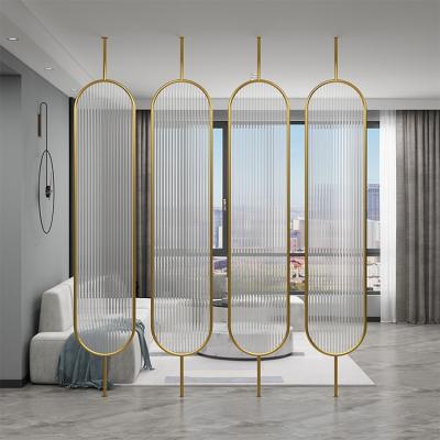 China Minimalist Premium Quality Commercial Living Room Interior Metal Partition Decorative Screen for sale