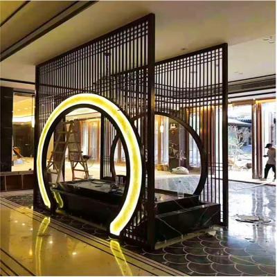 China Materials Minimalist Fast Shipping Stainless Steel For Furniture Wall Movable Room Dividers Dividers Sliding System Screen for sale