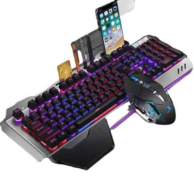 China 26 Keys KM-03 Non-conflict 2.4G RGB Durable Rechargeable Desktop Wireless Keyboard Mouse Combos for sale