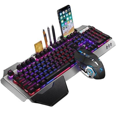 China Support RGB New Arrival Waterproof Ergonomic Rainbow Colorful 104keys Wireless Rechargeable Mechanical Keyboard Mouse Combos for sale