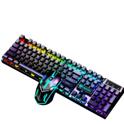 China Waterproof OEM Led 7 Colors Usb Wired Gaming Home Office Use Computer Gaming Keyboard And Mouse Combos For Laptop PC for sale