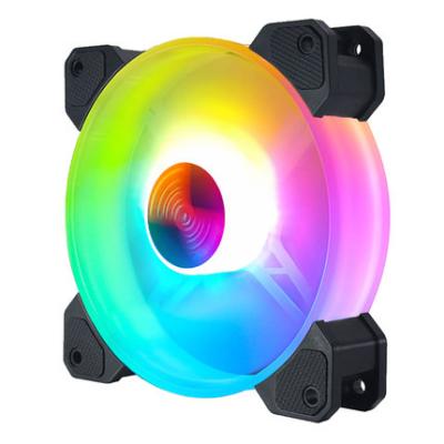 China Hot Sales RGB LED Computer Case Light PC Cooler Fan Autocontrol Colorful Radiator For Computer for sale