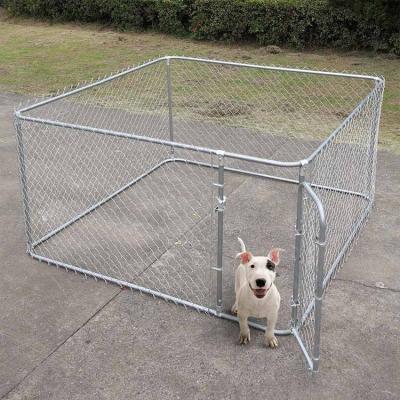 China Large Breathable Iron Metal Stainless Steel Pet Cages Carriers Houses Wholesale Outdoor Dog Kennel With Roof for sale