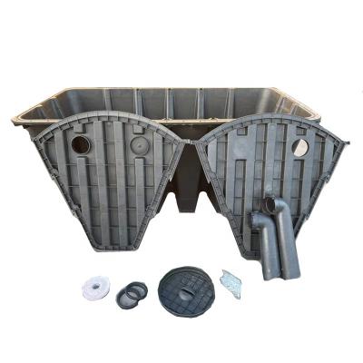 China Universal High Quality Plastic Portable Excretion Disposal Underground 1.5 CBM Three Chambers Fit Septic Tank for sale