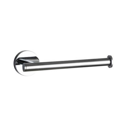 China Bathroom Partition Hardware Ningbo Metalique Bathroom Hardware Accessories Zinc Alloy Chrome Plated Round Toilet Paper Roll Holder for sale