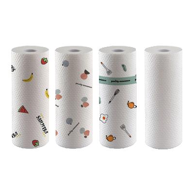 China Sustainable Manufacturers Wholesale Disposable Roll Packed Eco Friendly Oil Absorbent Non Usable Woven Fabric Cloth For Lazy People for sale